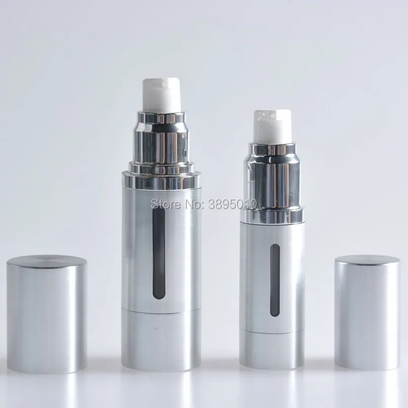 Luxury Skincare Bottles - 300PCS 15/30/50ML Luxury Silver Empty Airless