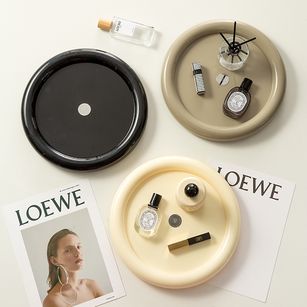 Luxury Skincare Tray - Rotating Cosmetic Organizer Light Luxury Perfume