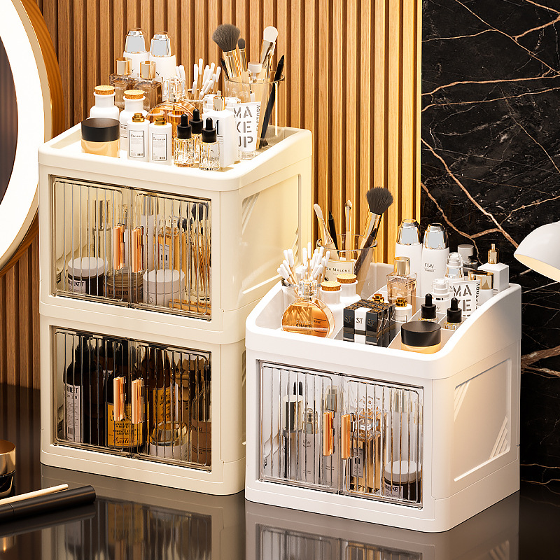 Luxury Skincare Gift Box - Layered Makeup Storage Cabinet with Large