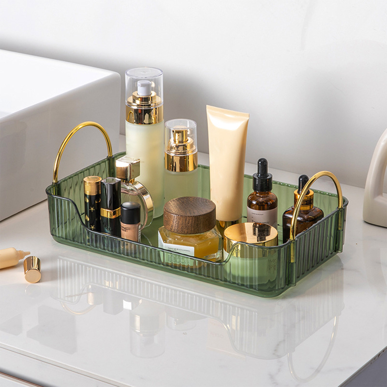 Bathroom Organizer Rack Light  - Luxury Skincare Tray recension och pris