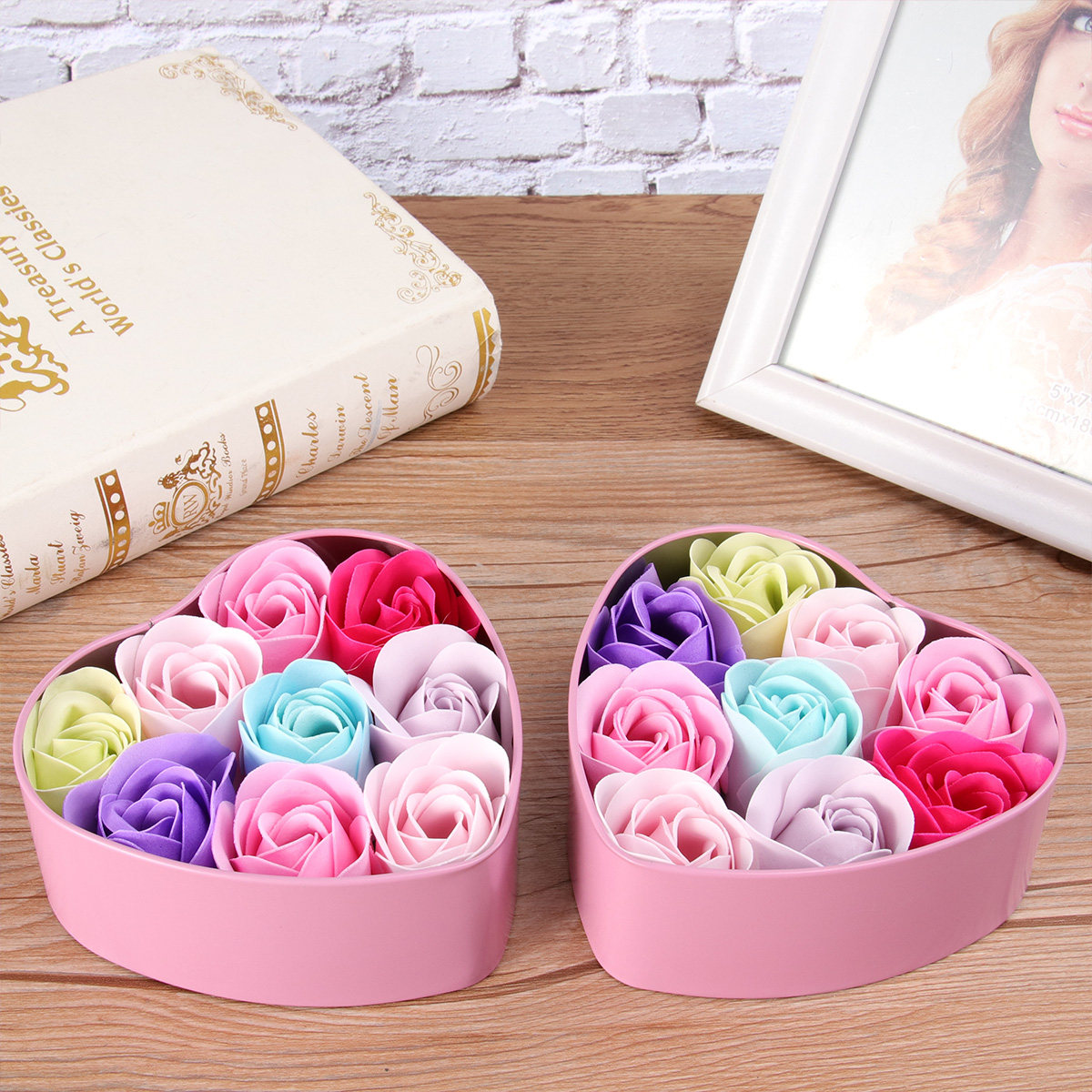 Rose Soap Flower Soap Set in E - Luxury Skincare Gift Box recension och pris