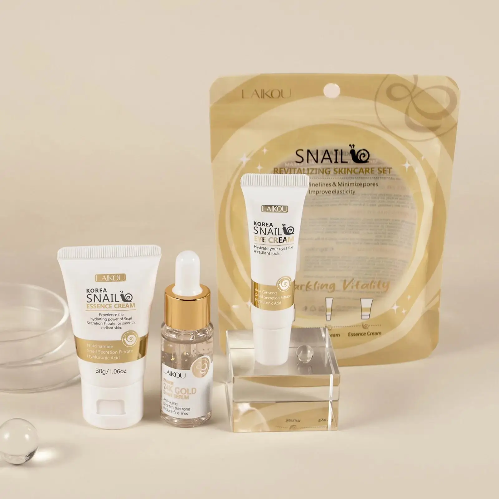 24K Gold Snail Repair Serum Ey - Luxury Skincare Cream recension och pris