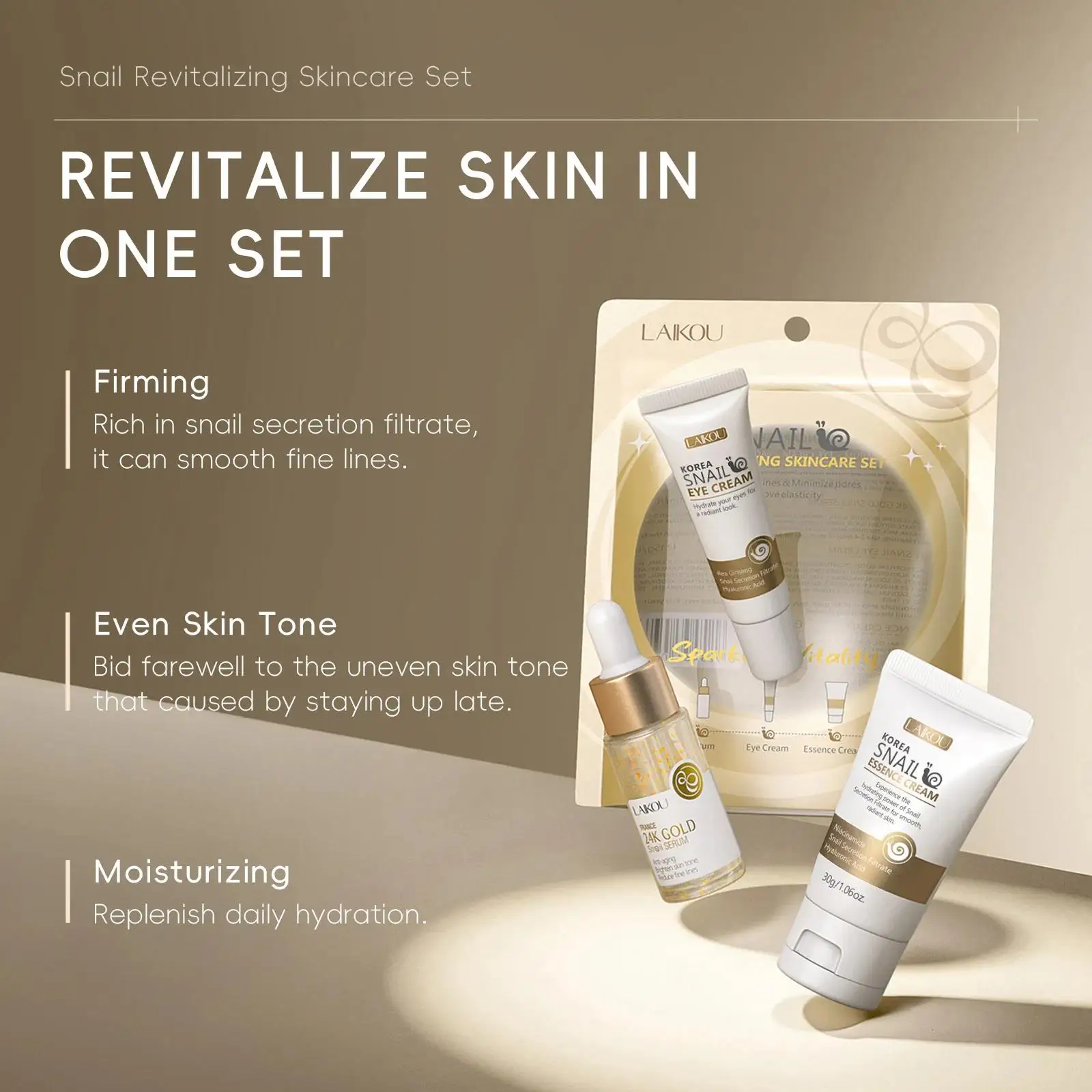 24K Gold Snail Repair Serum Ey - Luxury Skincare Cream recension och pris