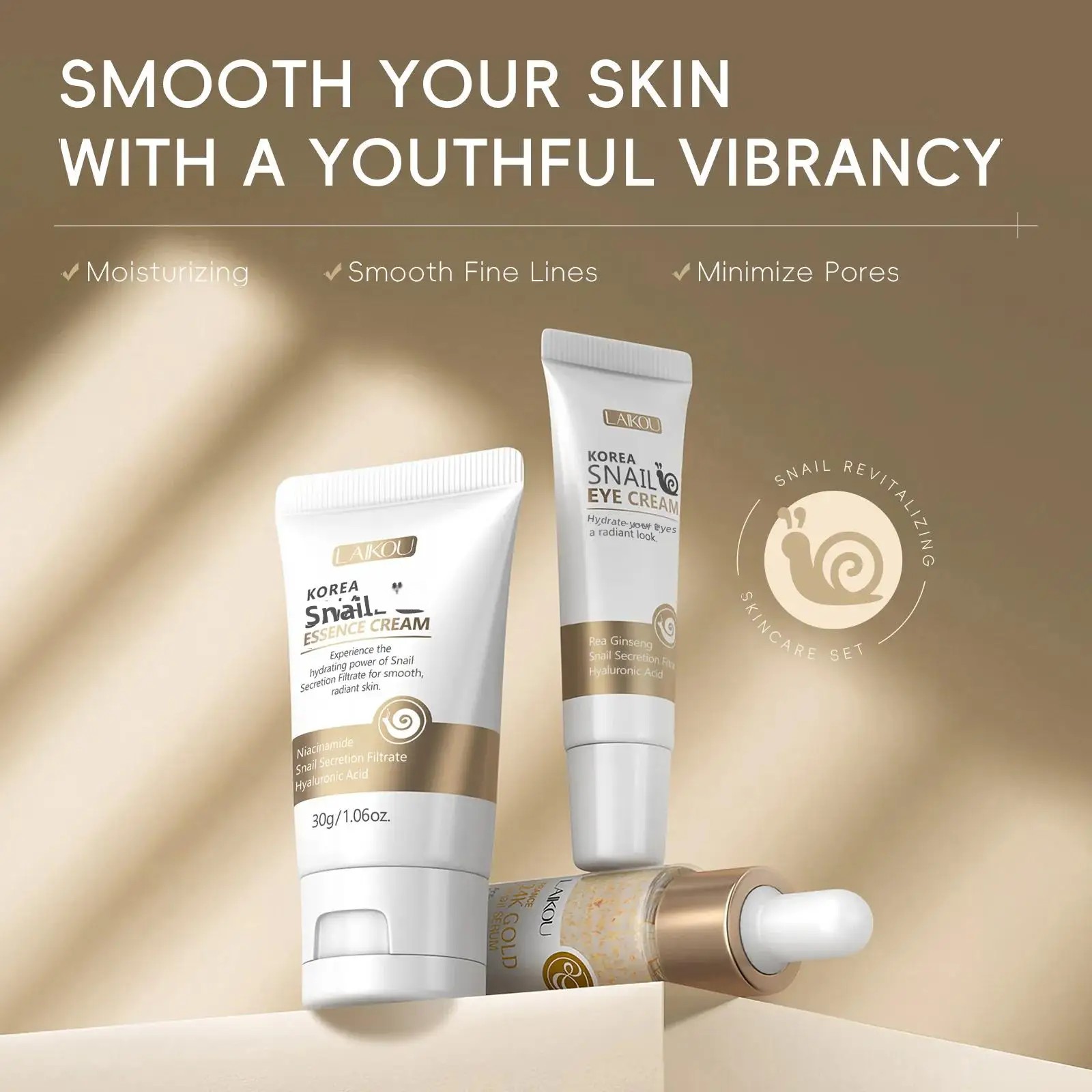 24K Gold Snail Repair Serum Ey - Luxury Skincare Cream recension och pris