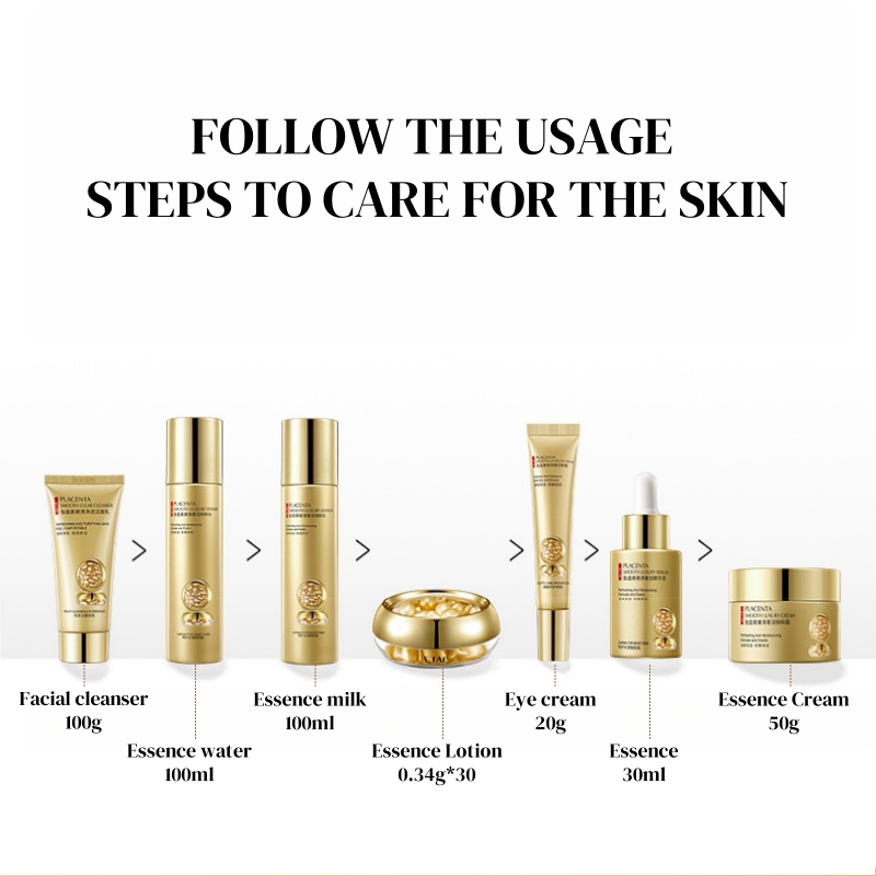 Placenta Skin Care Seven-Piece - Luxury Skincare Kit recension och pris