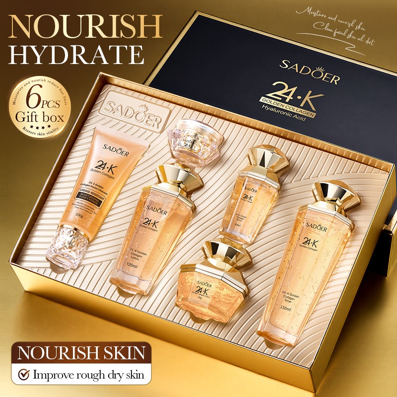 24K Gold Collagen Protein Skin - Luxury Skincare Kit recension och pris