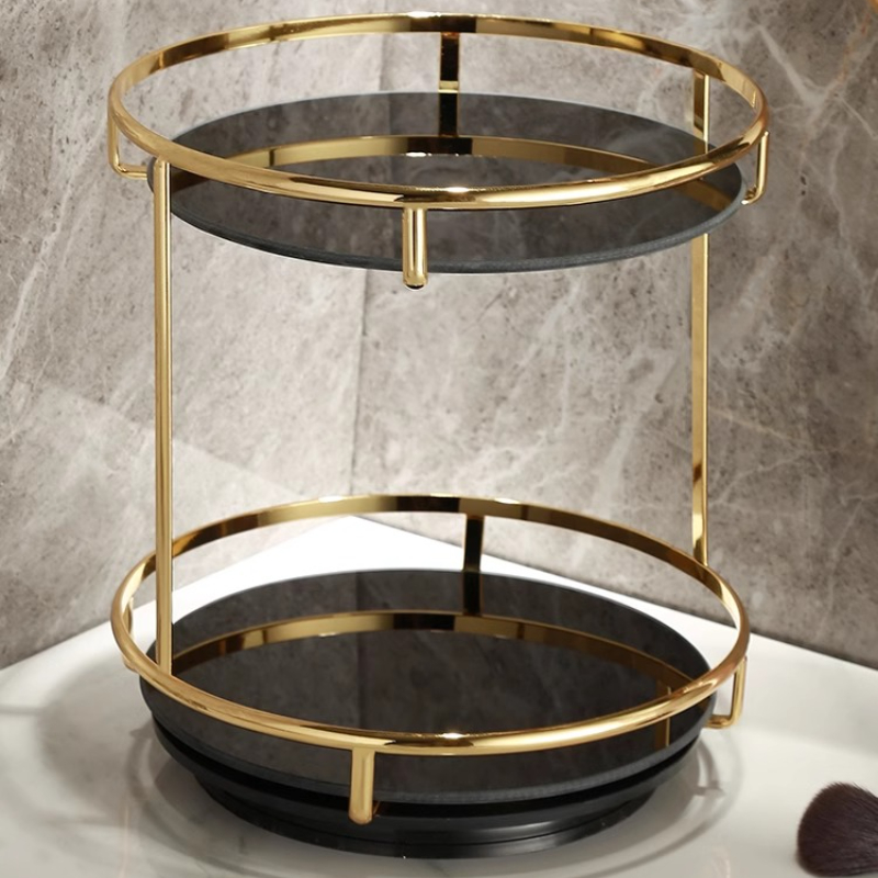 Brass Double-Tier Perfume Stor - Luxury Skincare Tray recension och pris