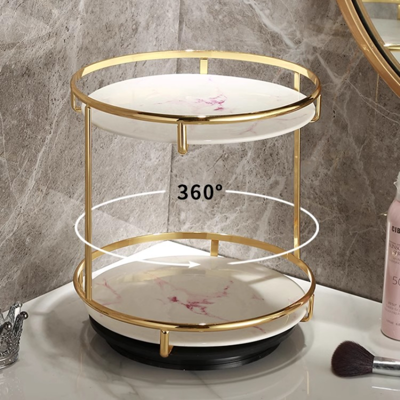 Brass Double-Tier Perfume Stor - Luxury Skincare Tray recension och pris