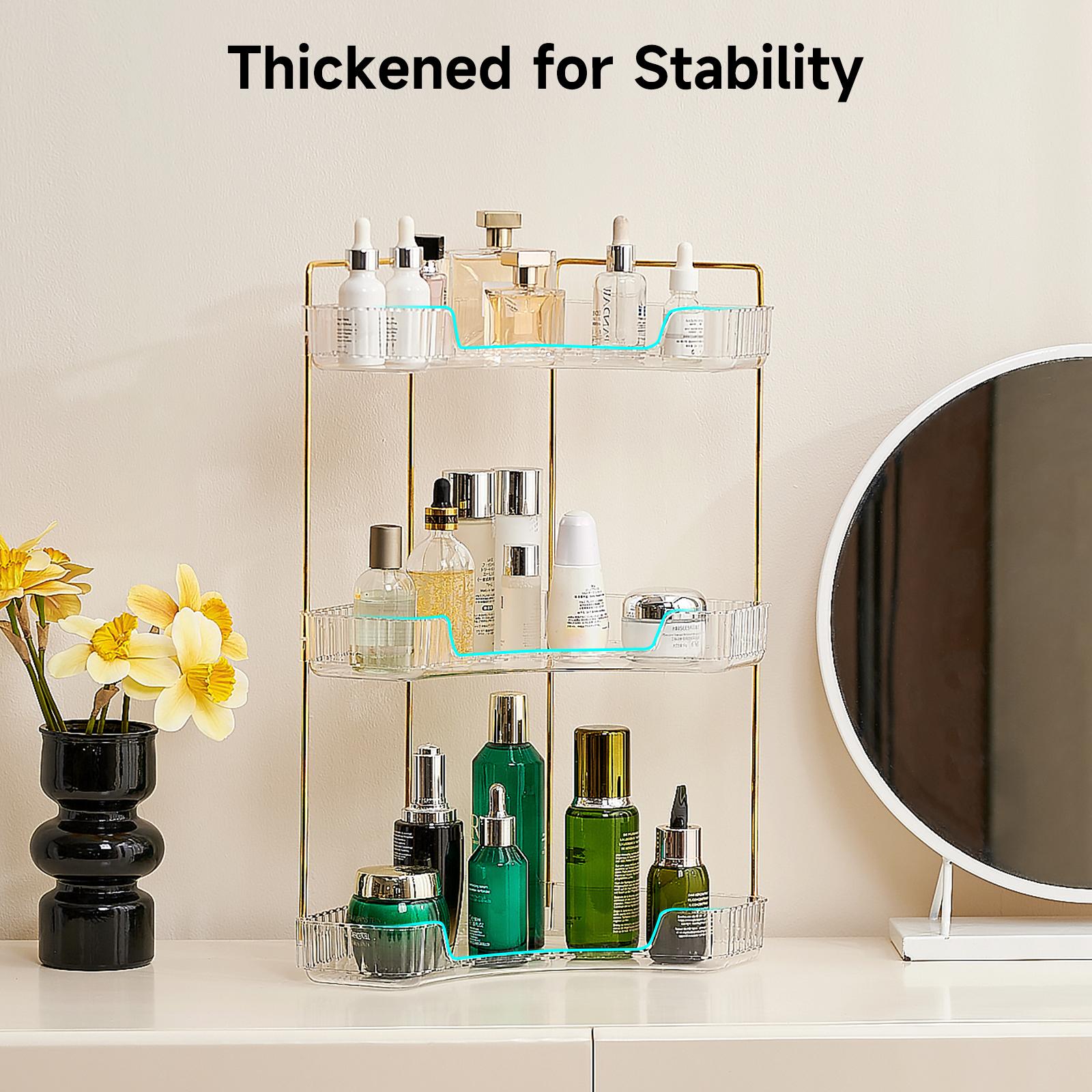 3 Tier Clear Bathroom Organize - Luxury Skincare Tray recension och pris