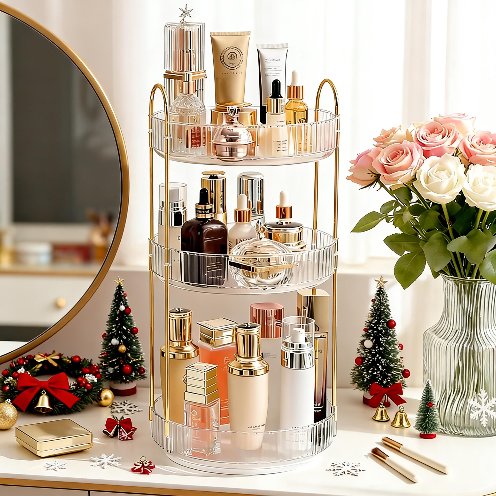 3 Tier Clear Bathroom Organize - Luxury Skincare Tray recension och pris