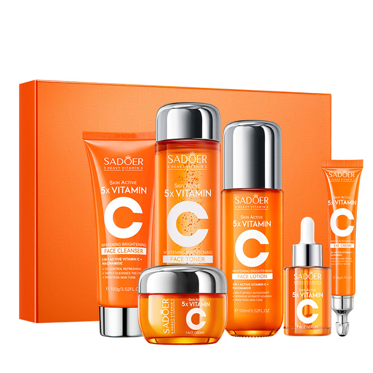 Vitamin C Skincare 6-Piece Gif - Luxury Skincare Kit recension och pris